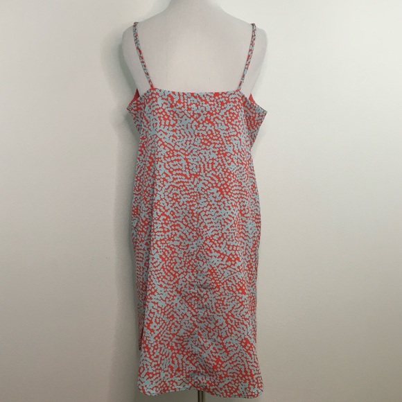 WAYF | Dress w/ Coral & Blue Pattern - Picture 13 of 14